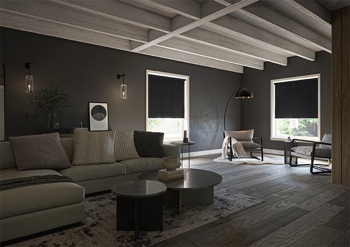 Shimmer (Blackout), Jet - Roller Blind - Image 7